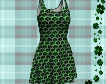Shamrock Clover Dress: St. Patrick's Day Skater Dress