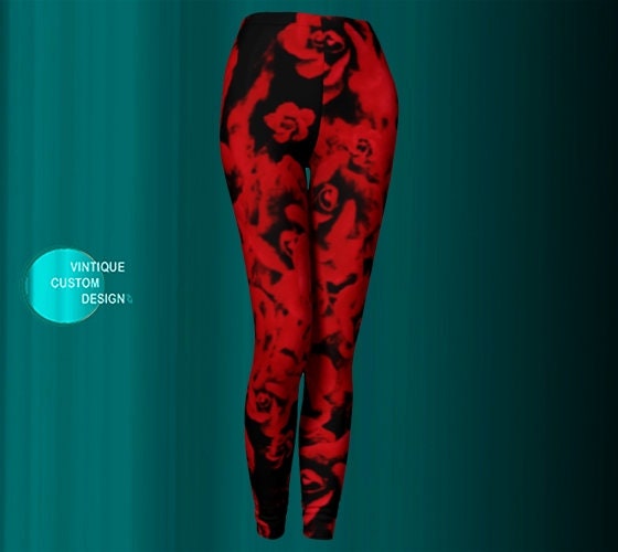 Red Rose Leggings 