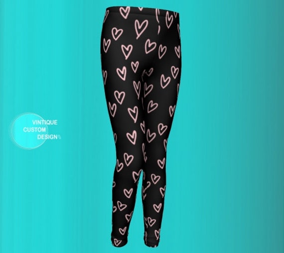 Girls heart leggings hotsell