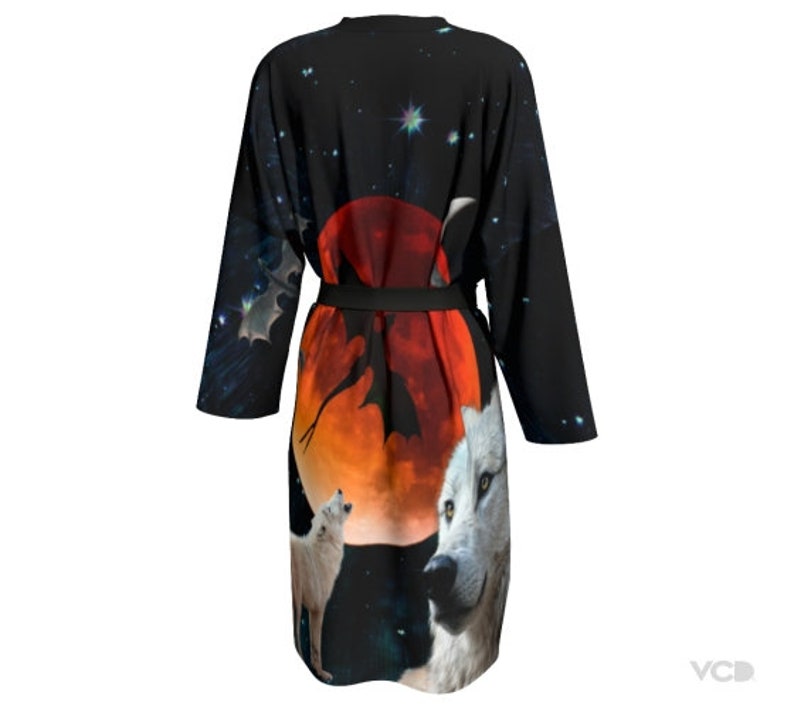 Wolf Run Changing Robe Wolf Moon Kimono Robe: Arctic Dire Wolf Art, Game of Thrones Inspired ...