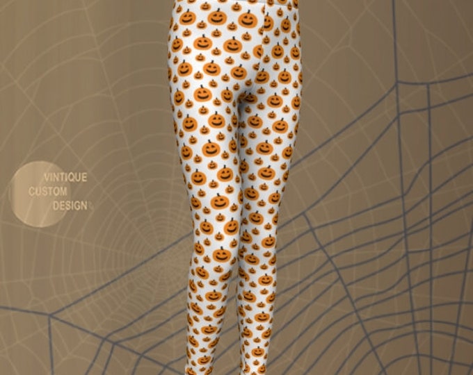 Jack O' Lantern HALLOWEEN Pumpkin LEGGINGS for Kids - Mommy and Me Matching Outfit - Girls Toddler Leggings - Baby Leggings - Pumpkin Tights