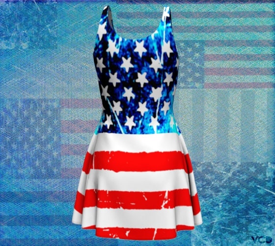 red white and blue dress