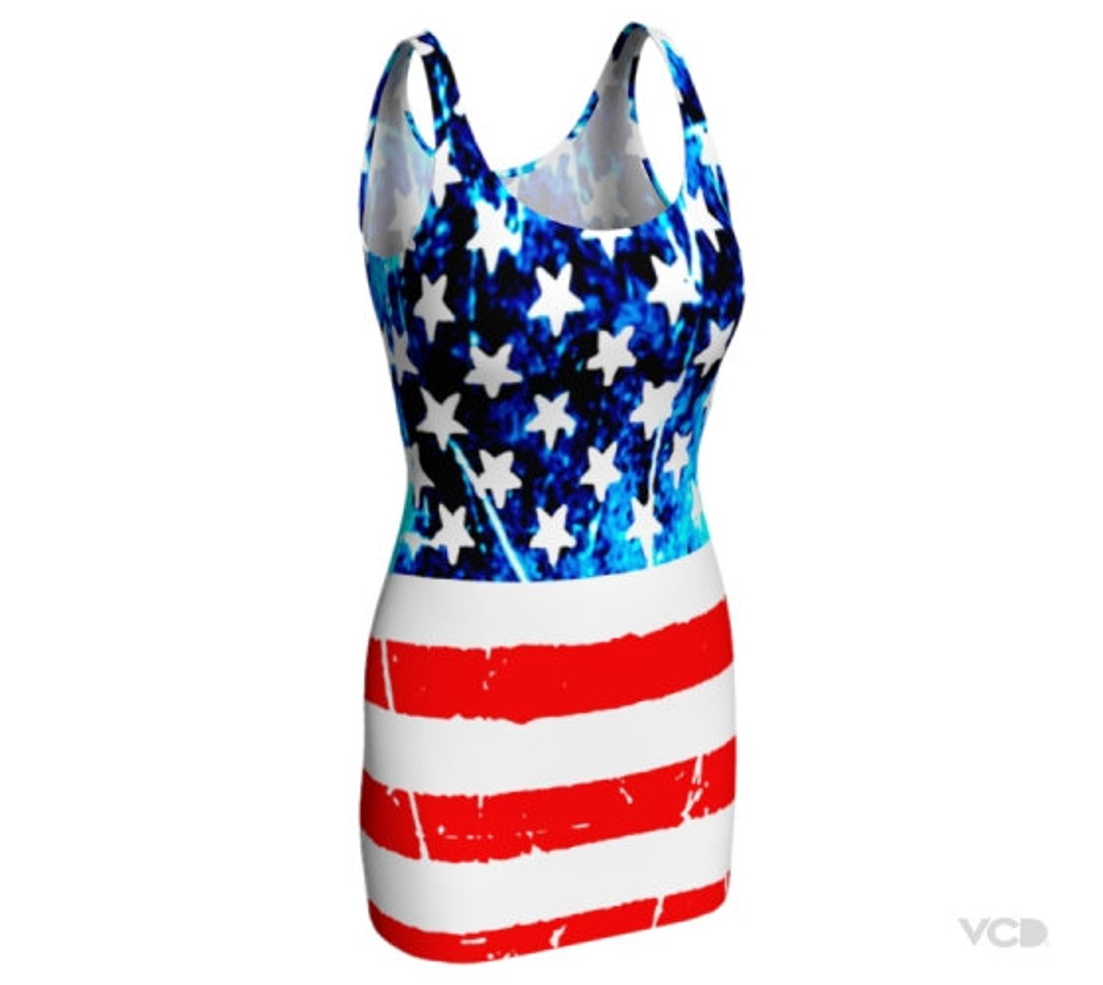 American Flag Dress BODYCON DRESS Women's Patriotic Red Etsy