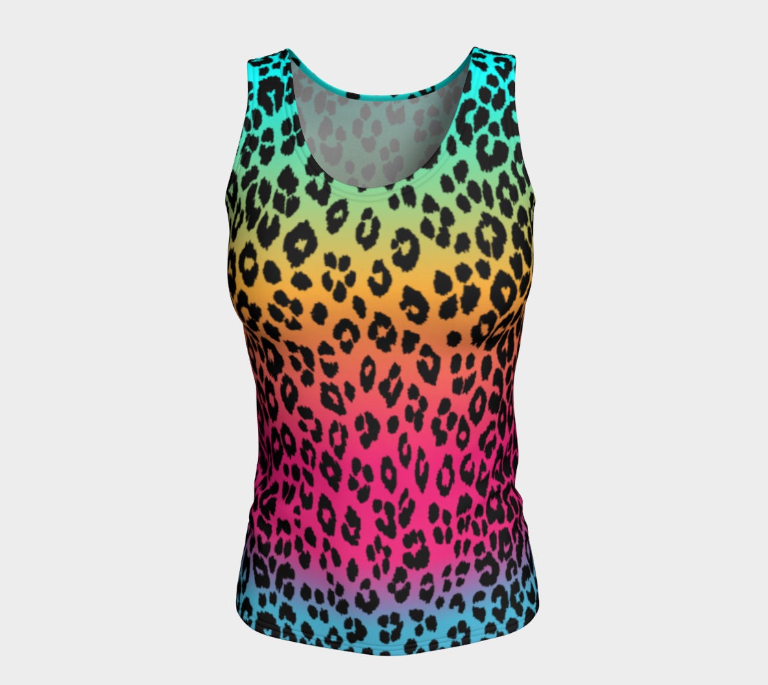 Multicolored Leopard Ombre Top Multicolored Leopard Ombre Top