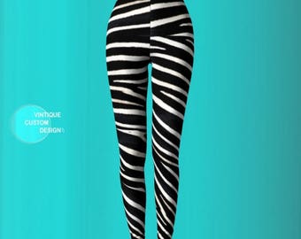 ZEBRA LEGGINGS for Women Sexy Print Leggings Sexy Womens Leggings Sexy Yoga Pants Womens Sexy Leggings Sexy Yoga Leggings Animal Print Pants