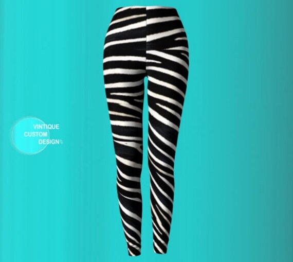 Zebra leggings womens Clearance