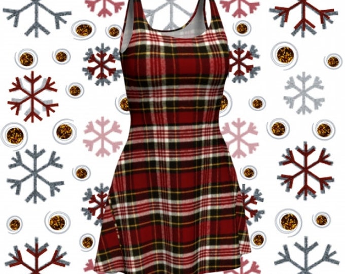 PLAID BODYCON DRESS Red Tartan Plaid Dress Sexy Mini Dress Womens Clothing Designer Fashion Dress Sexy Print Dress Tartan Plaid Flare Dress