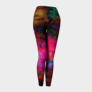 Rainbow Art Leggings: High Waist Yoga Pants, Rave Festival Clothing image 6