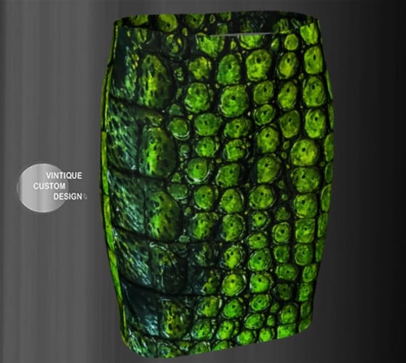 スカート ERMANNO SCERVINO Crocodile print skirt Green Ermanno Scervino Crocodile Print Skirt - Green