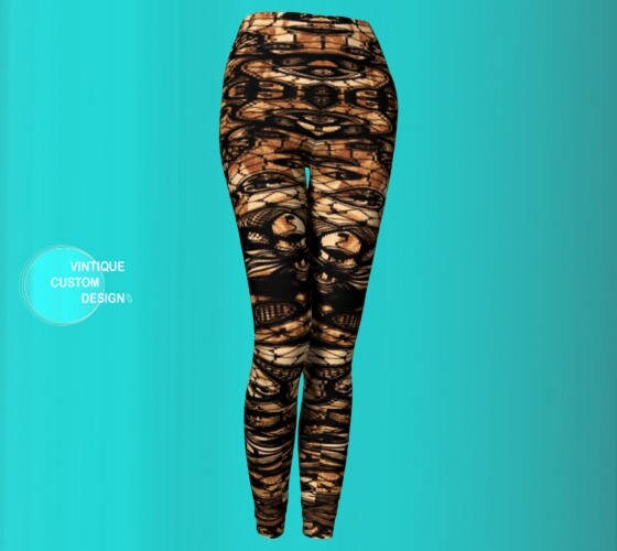 Tattoo Leggings, Printed Leggings, Workout Leggings, Leggings for