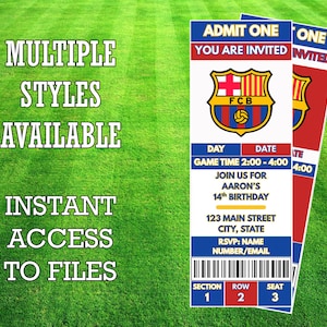 Invitation billet FC Barcelone