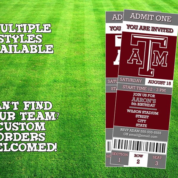 Texas a and M Invitation - Etsy