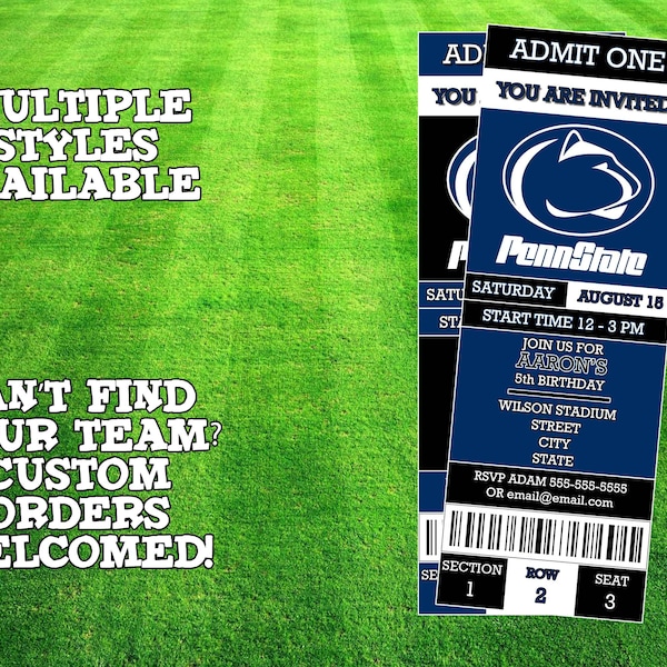 Penn State Ticket Invitation