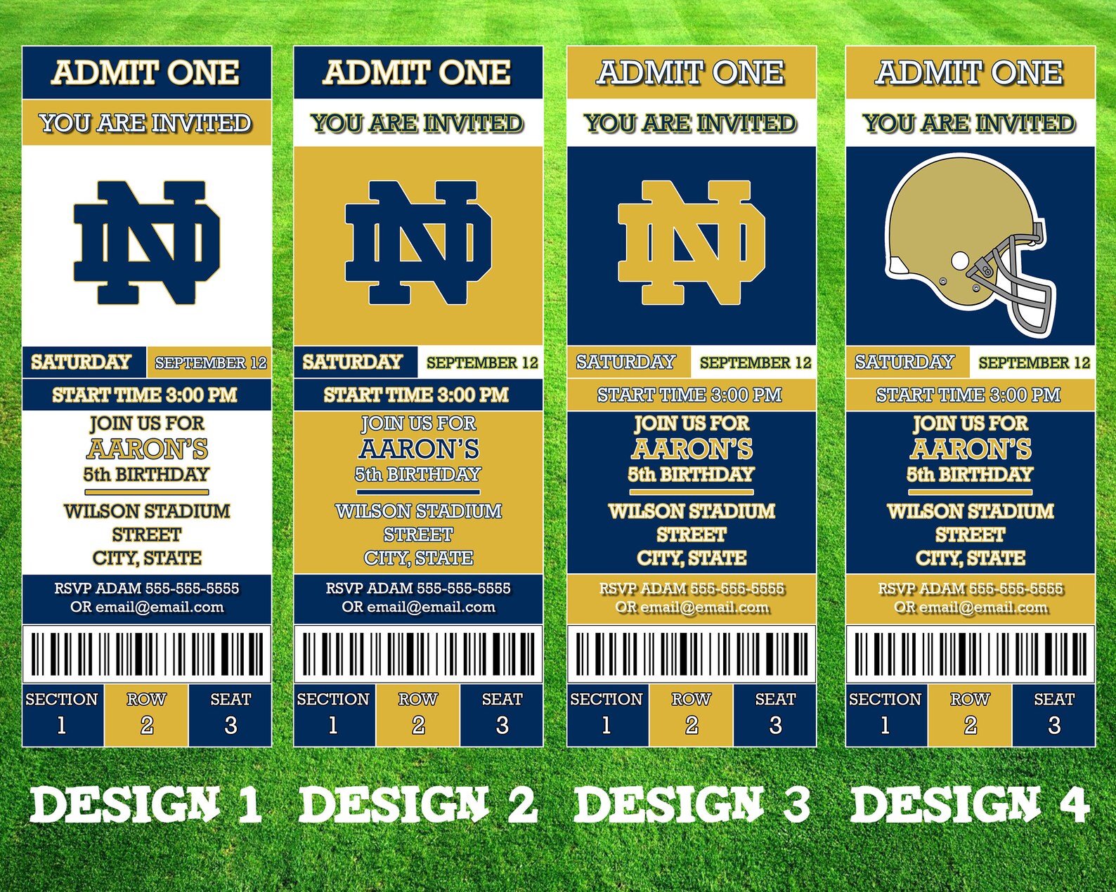 Notre Dame Ticket Invitation Etsy