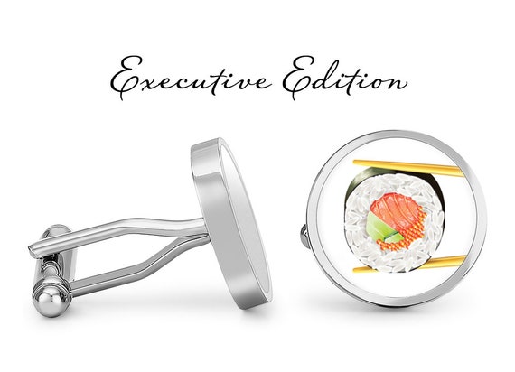 Contoured Edition Oakmont Cufflinks Sushi Cufflinks California Roll Cuff Links