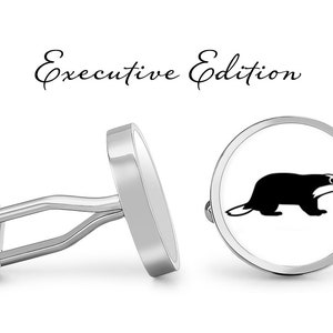 Badger Cufflinks - Honey Badger Cufflinks - Animal Cufflink - Badger Wolverine Gift (S0259)