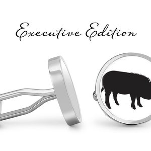 Wild Boar Cufflinks Boars Cuff Links Wold Pig Cufflink (Lifetime Guarantee) S1595