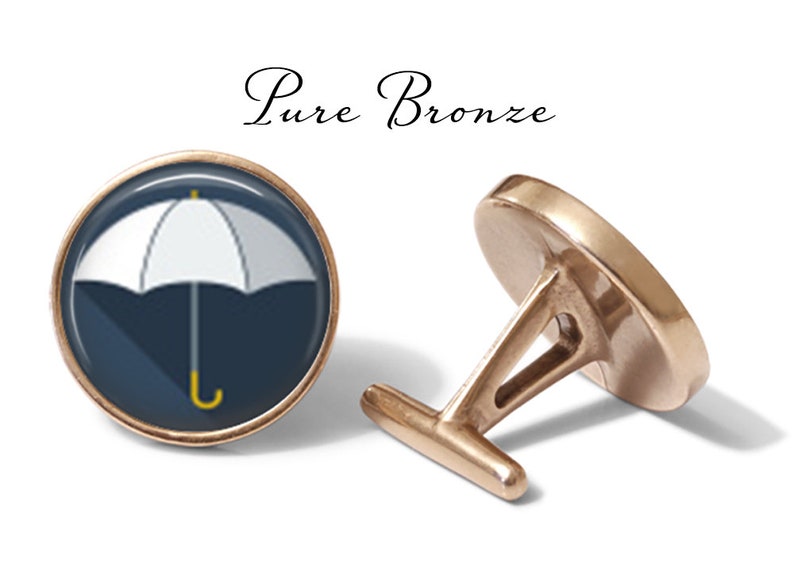 Rainy Day Cufflinks S0533 Umbrella Cuff Links Wedding Gift For Him White Umbrella Cufflinks Lifetime Guarantee Pair