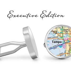 Tampa Cufflinks Florida Cuff Links City Map Cufflink (Levenslange Garantie) S2192