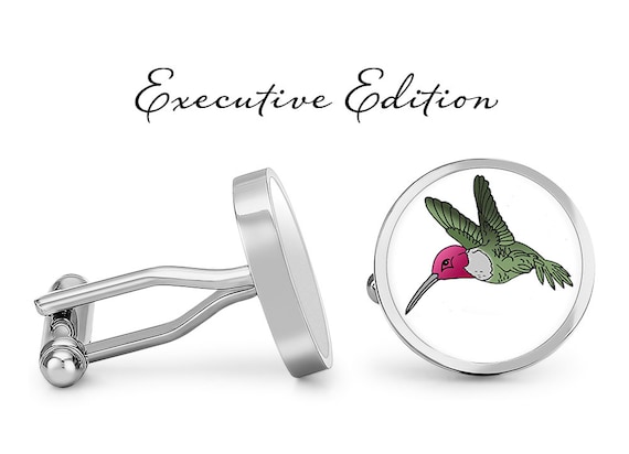 Hummingbird Cufflinks Solid Bronze