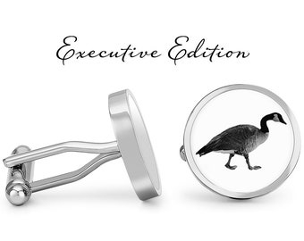 Canada Goose Cuff Links - Canadian Geese Cuff Links (Lifetime Guarantee) S2588