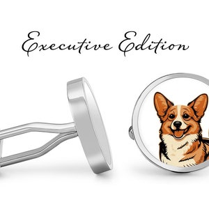 Corgi Dog Cufflinks - Welsch Corgi Cuff Links (Lifetime Guarantee) S2711