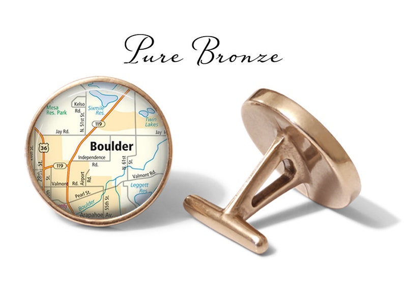 Boulder Cufflinks Colorado Cuff Links Boulder Co Map Cufflink Lifetime Guarantee S2189