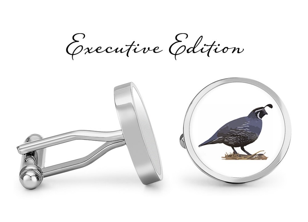 California Quail Cufflinks Quail Cuff Links Bird Cufflinks Animal Cuff