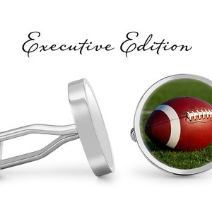 Football Cufflinks - Football Player Cuff Links - Football Sports Cufflink (Pair) Lifetime Guarantee (S1246)