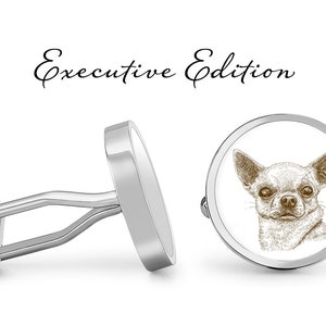 Chihuahua Cufflinks Chihuahuas Cuff Links Dog Cufflink (Lifetime Guarantee) S1671