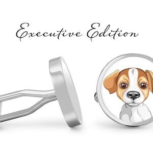 Jack Russell Dog Cufflinks - Terrier Cuff Links (Lifetime Guarantee) S2684