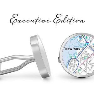 Map Cufflinks New York City Cuff Links NY Map Cufflink (Lifetime Guarantee) S2054
