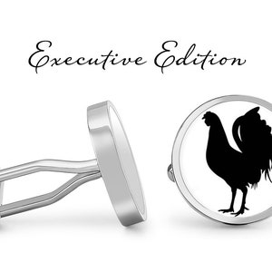 Rooster Cufflinks Farmer Cuff Links (Lifetime Guarantee) S1597