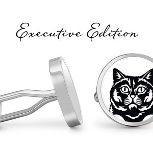 British Shorthair Cufflinks - Cat Cuff Links (Lifetime Guarantee) S2736