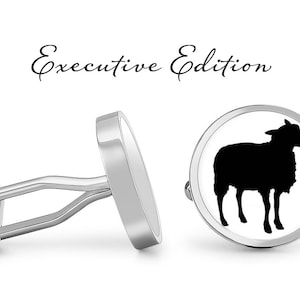 Sheep Cufflinks Wool Cuff Links Farmer Cufflink (Lifetime Guarantee) S1605