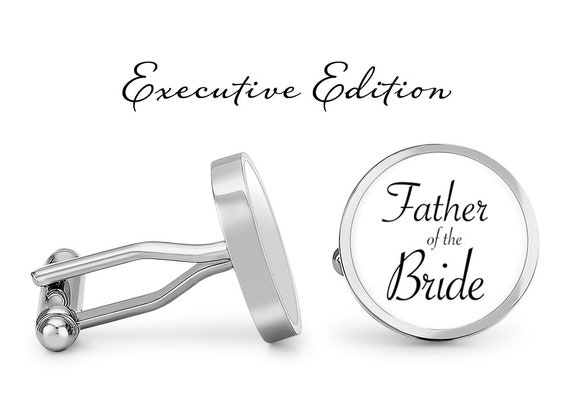 Cufflinks- Father of the Bride - Rhodium Plated
