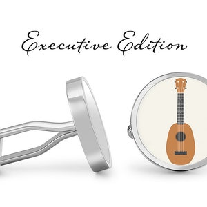 Ukulele Cufflinks Ukuleles Cuff Links Music Cufflink Hawaiian Cuff Link (Lifetime Guarantee) S1556