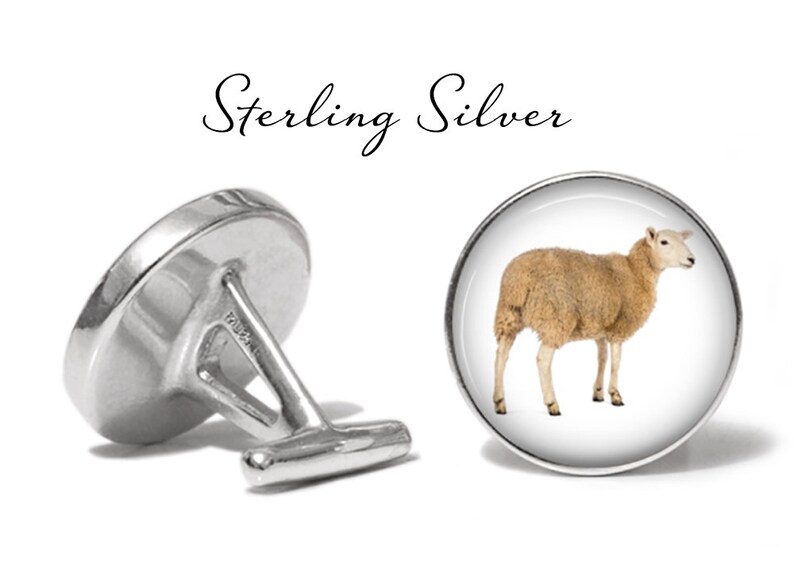 Lifetime Guarantee Sheep Cuff Links S0693 Animal Cufflinks Pair Cufflinks Sheep Wedding Gift for Him Sheep Cufflinks