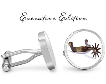 Spurs Cufflinks - Boot Spur Cufflinks - Western Cufflinks - Cowboy Cuff Links - Old West Wedding (Pair) Lifetime Guarantee (S0383)