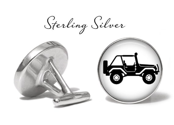 4x4 Off-Road SUV Earrings Silver-Plated