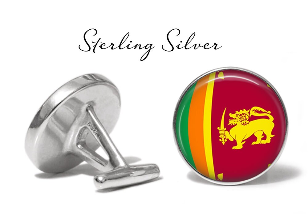Sri Lanka Cufflinks Sri Lankan Flag Cuff Links lifetime Etsy Sweden