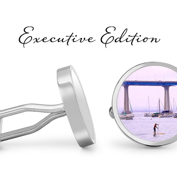 Coroado Bridge Cufflinks - San Diego Cuff Links - Coronado Paddle Board Cufflink (Lifetime Guarantee) S2341