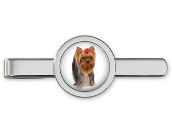 Yorkie Tie Clip - Yorkie Tie Bar - Yorkshire Terrier Tie Clip - Dog Tie Bar - Cufflinks Accessories (Lifetime Guarantee) T0107