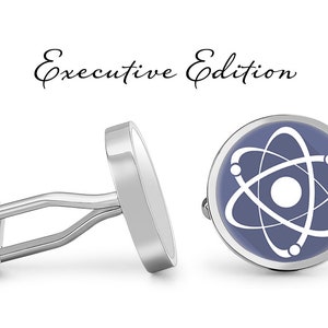 Atom Cufflinks Atomic Cuff Links Science Cufflink Scientist Cuff Link (Lifetime Guarantee) S1514