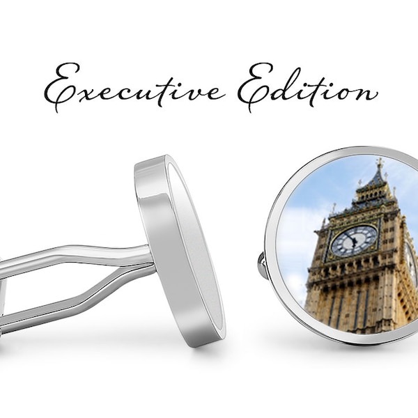 Big Ben Cufflinks - London Cufflinks - Landmark Clocktower Cuff Links - UK Cufflink - England Cufflinks (Pair) Lifetime Guarantee (S0337)