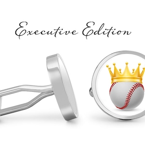 Baseball Cufflinks - Baseball Player Cuff Links - Sports Cufflink (Pair) Lifetime Guarantee (S1089)