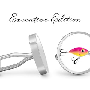 Fishing Lure Cufflinks Fishing Cuff Links Fisherman Cufflink (Lifetime Guarantee) S1616