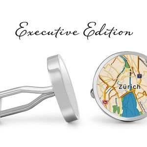 Zürich Manchetknopen Zwitserland Manchet links Zwitserse kaart cufflink (levenslange garantie) S2125