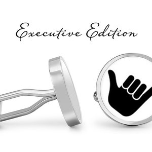 Hang Loose Cufflinks - Shaka Cufflinks - Surfer Cuff Links - Beach Cufflink (Pair) Lifetime Guarantee (S0339)