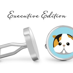 Exotic Shorthair Cat Cufflinks - Exotic Shorthair Cufflinks - Cat Cuff Links (Pair) Lifetime Guarantee (S0891)